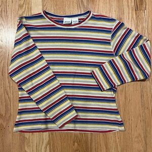 AYR Multicolor Striped Crewneck Top